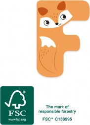 Small Foot Holzbuchstabe F mit Fuchs für das Kinderzimmer