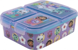 Lunchbox lila Gabby's Dollhouse mit 3 Fächern