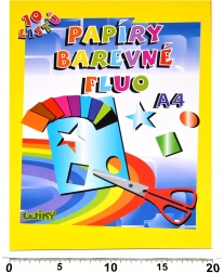 Fluoreszierende Farbpapiere A4, 10 Blatt