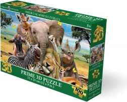 3D-Puzzle Lachende afrikanische Tiere, 100 Teile