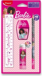 Maped Schreibset BARBIE, 4-teiliges Schulset