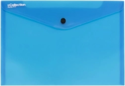 Dokumentenmappe mit Druckknopf A5, blau, Polypropylen