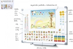 Magnetischer Kalender für Kinder - Kindergarten mit 114 Magneten