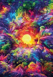 Clementoni Puzzle 500 – Color Boom Psychedelic Jungle Sunrise