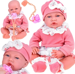 Interaktive Kinderspielpuppe 45 cm im rosa Set
