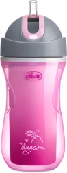 Chicco Sport-Thermobecher mit Strohhalm 266 ml, blau (14M+)