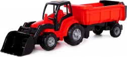 Traktor mit Frontlader und kippbarem Anhänger