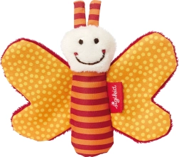 Sigikid erstes Schmusetuch Schmetterling mit Knisterfolie orange