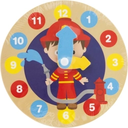 Meine ersten Holzuhren Feuerwehr 14 cm