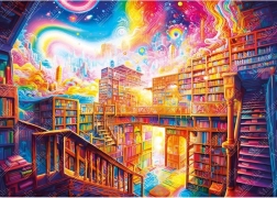 Puzzle Stadt der Bücher 1000 Teile MAGNOLIA