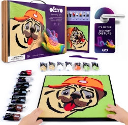 Okto Malen-nach-Zahlen mit Modelliermasse – Französische Bulldogge 29 × 29 cm