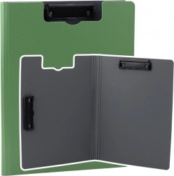 Klemmbrett mit Abdeckung und zwei Klammern A4 grün