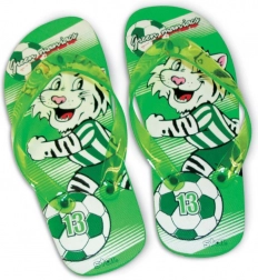 Sandalen MaDe mit Tiger und Fußball grün