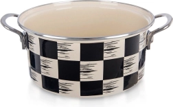 Emaille-Topf Schachbrett 22 cm, 3 l