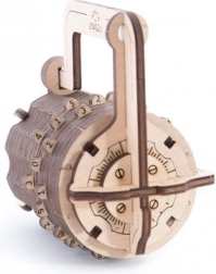 Ugears 3D‑Puzzle Zahlenschloss – mechanisches Holzmodell