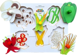 Holz-Brett-Puzzle Gemüse