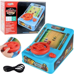 Interaktiver Rennsimulator mit Lenkrad und Sounds für Kinder