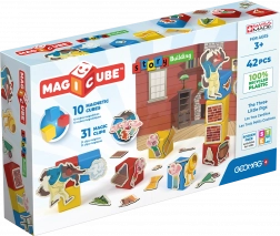 Geomag Magicube Die drei kleinen Schweinchen – magnetische Würfel und Clips