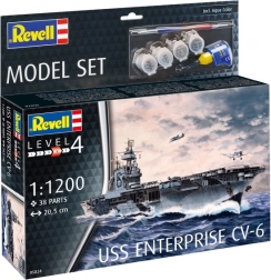 Revell Model Set USS ENTERPRISE CV-6 1:1200 – Plastikmodell eines Flugzeugträgers