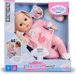 Baby Born Hannah – Komm, wir spielen! Puppe 36 cm mit Fläschchen und Schnuller