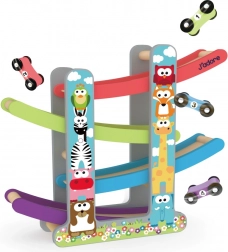 J'adore Autostraße mit kleinen Autos