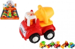 Kunststoff-Bauauto 10-12 cm mit Schwungrad, verschiedene Typen