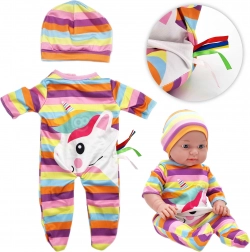 Woopie königliches Puppenkleidungs-Set Einhorn – Body und Mützchen 43–46 cm