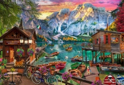 Puzzle Lago di Braies, Italien 1000 Teile