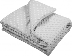 Babydecke aus Minky mit Füllung NEW BABY, grau 80 × 102 cm