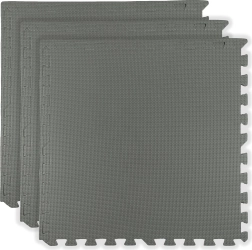 Schaum-Bodenmatte HUMBI 180 × 60 cm, großes Puzzle, wasserdicht, sicher, dunkelgrau (3 Stk.)