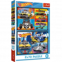 Puzzle 2x70 Autos Hot Wheels