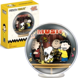 Puremind Holz-3D-Modell SNOOPY PEANUTS in Kugel – Nachtkonzert DIY-Puzzle