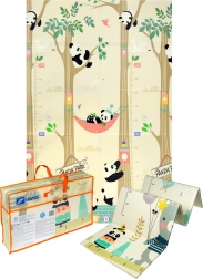 Große faltbare Schaumstoff‑Lernmatte XPE 120 × 180 cm – Tierchen Panda