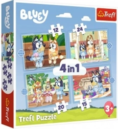 Puzzle Bluey und ihre Welt 4-in-1