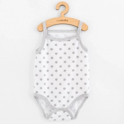 Ärmelloser Baby-Body mit Sternchen, grau NEW BABY Classic II
