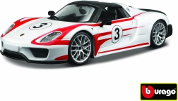 Metallmodellauto 1:24 Porsche 918 Weissach – weiß
