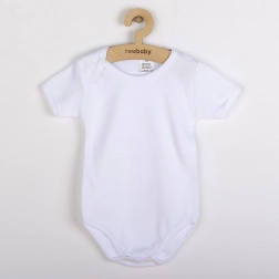 Luxuriöser Baby-Body mit kurzen Ärmeln – weiß