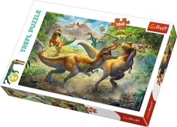 Puzzle mit 160 Teilen – kämpfende Tyrannosaurier Trefl