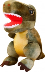 Plüschdinosaurier mit Ledertextur grün 32 cm