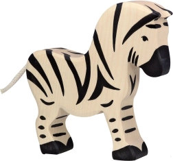 Holztiger Holzfigur Zebra – 1 Stück