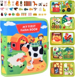 Filz-Sinnes-Quiet Book Bauernhof mit Klett-Elementen