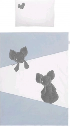 3-teiliges Baumwoll-Bettwäscheset für das Kinderbett BELISIMA Mouse, blau 100×135