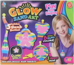 Herstellung von Fläschchen mit Leuchtsand – Kreativset für Kinder