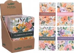 Liniertes Notizbuch Blüten 21 × 14,5 cm, 80 Seiten