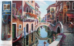 NORIMPEX Diamant-Malerei Venezianische Brücke 30x40 cm