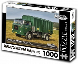 Puzzle RETRO-AUTA TRUCK Škoda 706 MTS 24ch VLH 1000 Teile