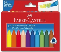 Dreikant-Wachsmalstifte 12 Stk FABER-CASTELL