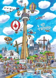 Puzzle DoodleTown: Toronto 1000 Teile