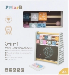 Holzrechen 3-in-1 mit Tafel und Zahlen