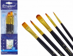 Satz von 5 verschiedenen Künstlerpinseln